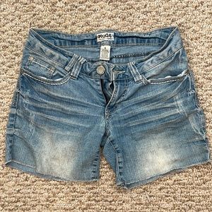 Mudd Faded Blue Jean Mid Length Shorts